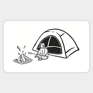 Camping Alone Magnet